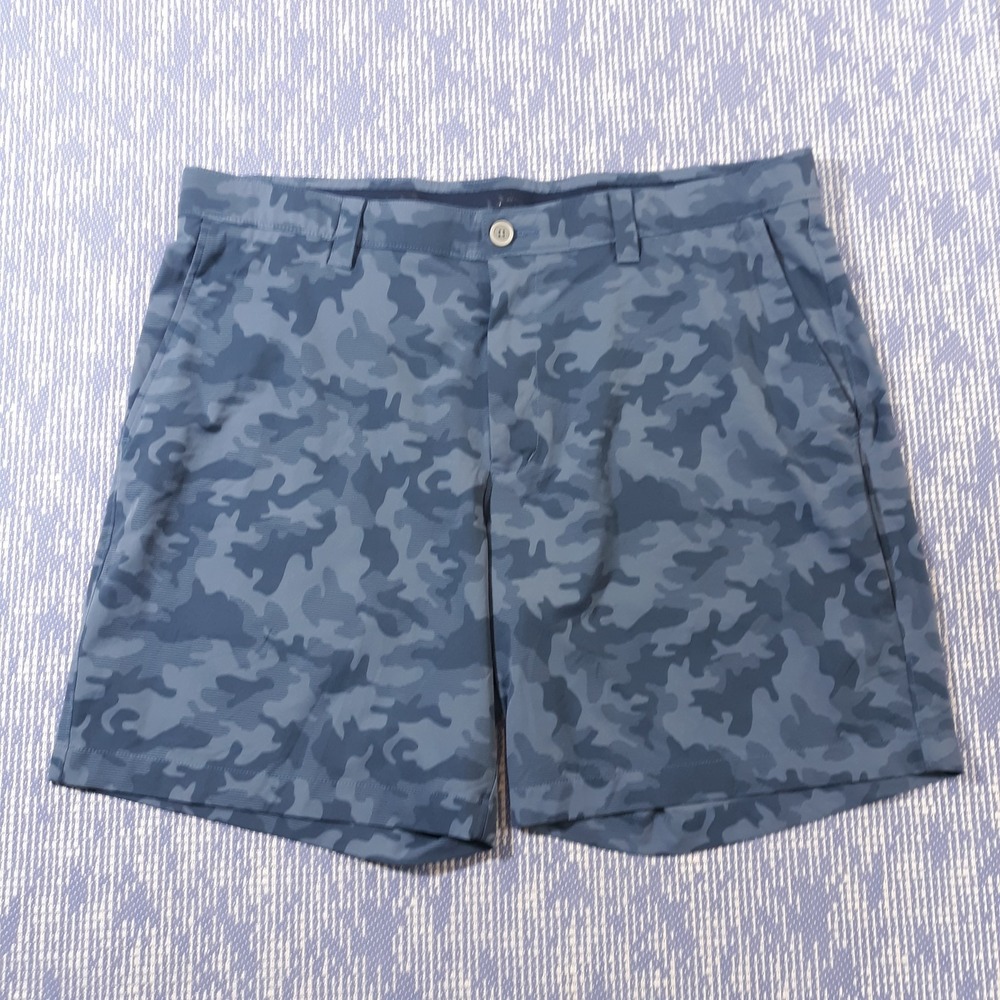 Southern Tide Shorts Mens 40 x 7.5 Brrr Nylon Camouflage Blue Golf Chino